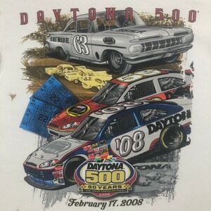 Daytona 500 Racing T‎ Shirt NASCAR 50 Years The Great American Race Tee M